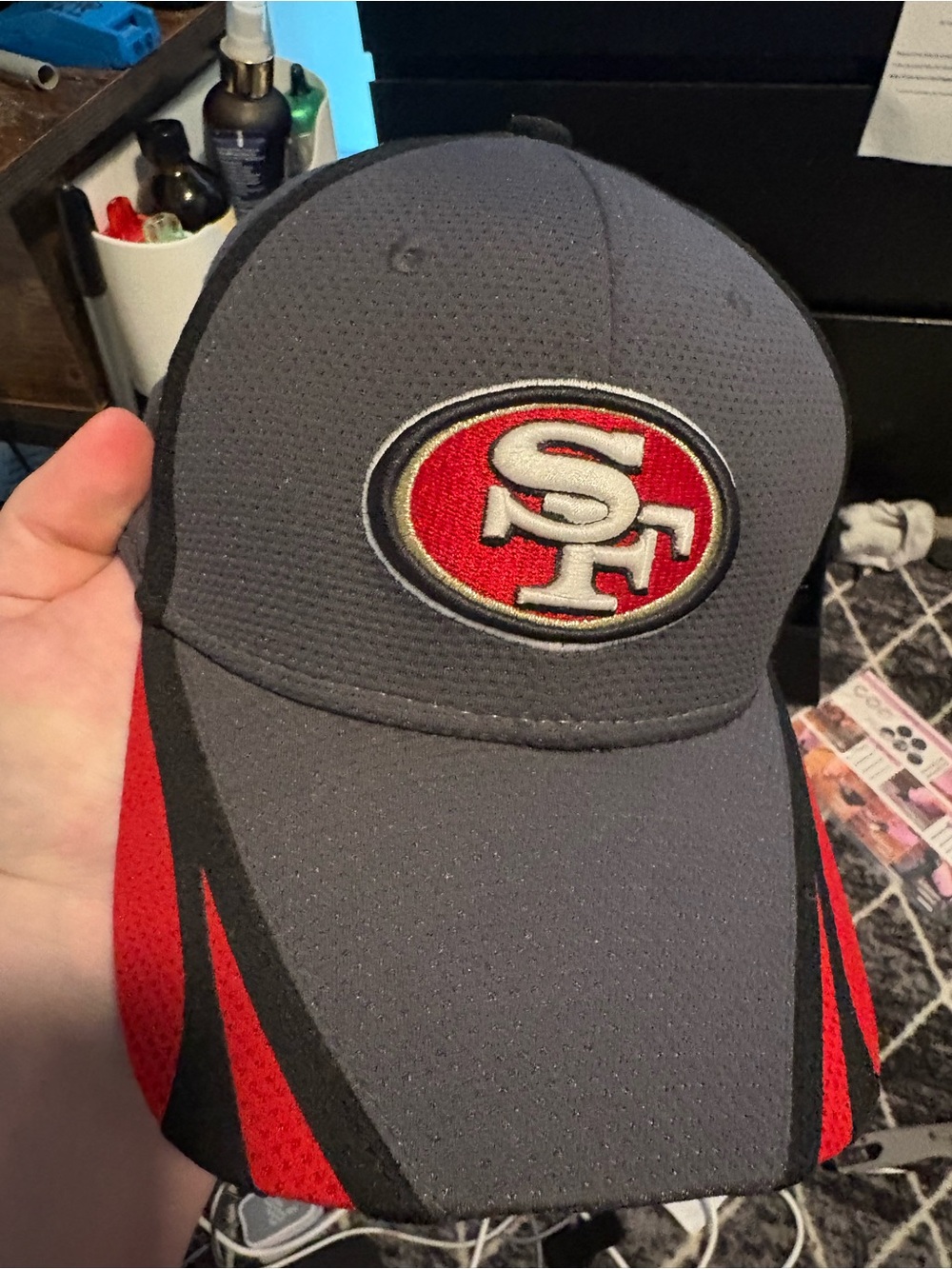 New Era Gray & Red San Francisco 49ers Structured Baseball Cap